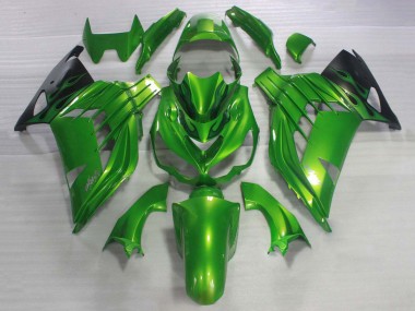 2006-2011 Kawasaki ZX14R ZZR1400 Bike Fairings - Green Glossy Black Canada Websites