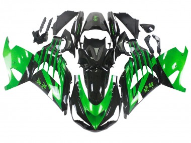 2012-2024 Kawasaki ZX14R ZZR1400 Motorcycle Fairing Kits - Green Glossy Black Canada Websites