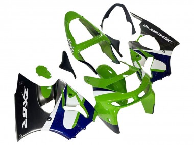 1998-1999 Kawasaki ZX6R Motorcycle Fairings - Green White Blue Silver Glossy Black Canada Websites