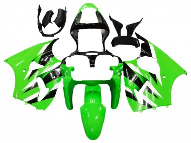 2000-2002 Kawasaki ZX6R Motorcycle Fairings - Green White Black Canada Websites