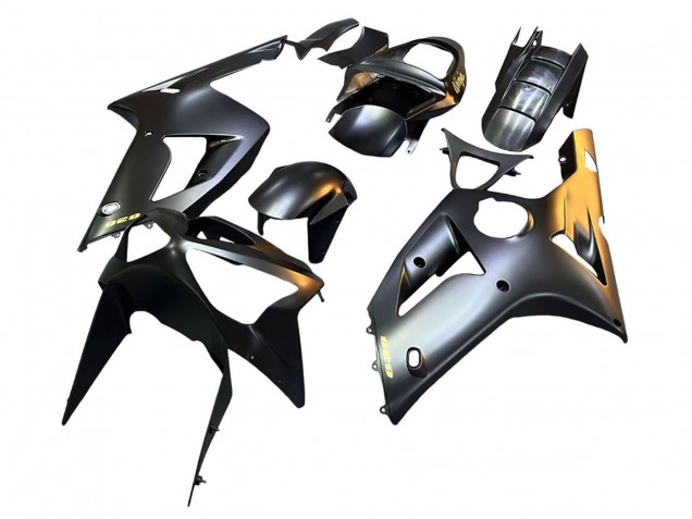 2003-2004 Kawasaki ZX6R Motorcycle Fairings - Matte Black Gold 636 Canada Websites