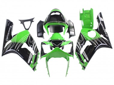 2003-2004 Kawasaki ZX6R Motorcycle Fairings - Green White Black Canada Websites