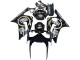 2003-2004 Kawasaki ZX6R Motorcycle Fairings - Glossy Black White Motul Lucky Strike Canada Websites