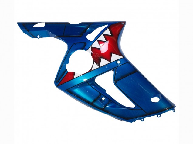 2003-2004 Kawasaki ZX6R Motorcycle Fairings - Blue White Red Shark Canada Websites