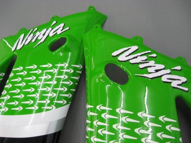 2003-2004 Kawasaki ZX6R Motorcycle Fairings - Green White Black Elf Bridgestone Canada Websites