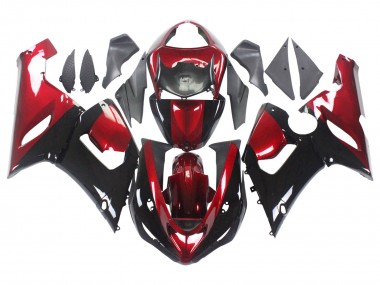 2005-2006 Kawasaki ZX6R Motorcycle Fairing - Red Glossy Black Canada Websites
