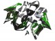 2005-2006 Kawasaki ZX6R Motorcycle Fairing - Glossy Black Green Flame Canada Websites