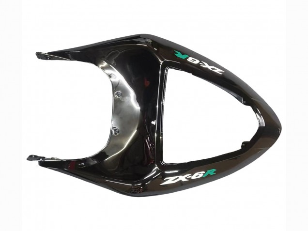 2005-2006 Kawasaki ZX6R Motorcycle Fairing - Glossy Black Green Flame Canada Websites