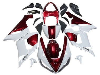 2005-2006 Kawasaki ZX6R Motorcycle Fairings - White Red Canada Websites