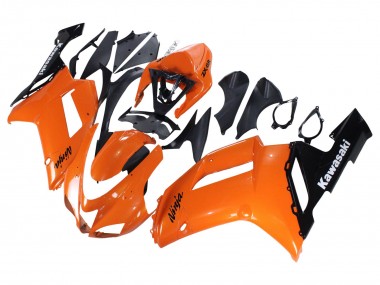 2007-2008 Kawasaki ZX6R Motorcycle Fairings - Orange Black Ninja Canada Websites