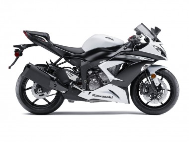 2009-2012 Kawasaki ZX6R Motorcycle Fairing - White Matte Black Canada Websites