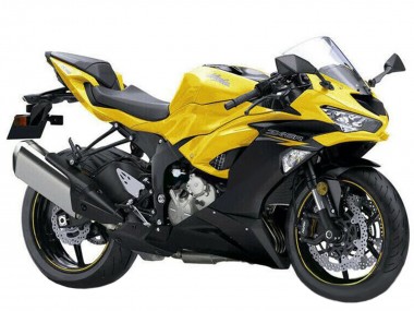 2019-2022 Kawasaki ZX6R Motorcycle Fairings - Yellow Matte Black Canada Websites