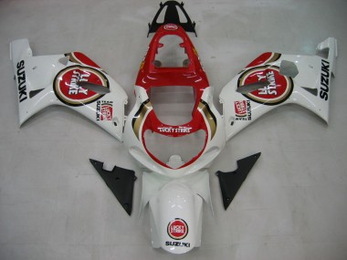2000-2002 Suzuki GSXR1000 Motorcycle Fairings - White Red Lucky Strike Canada Websites