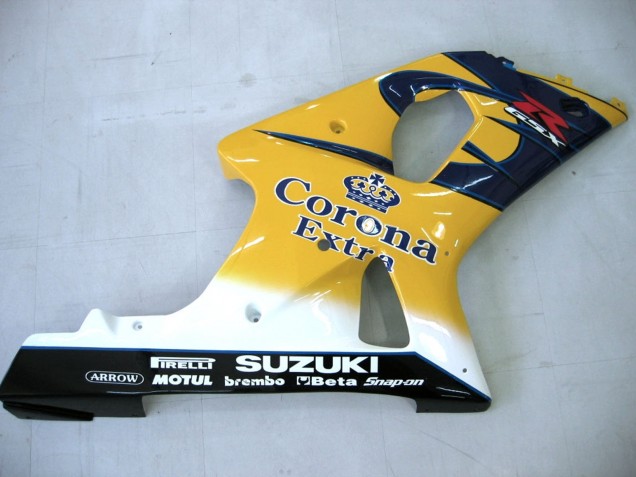 2000-2002 Suzuki GSXR1000 Motorcycle Fairings - Yellow Dark Blue White Motul Corona Canada Websites