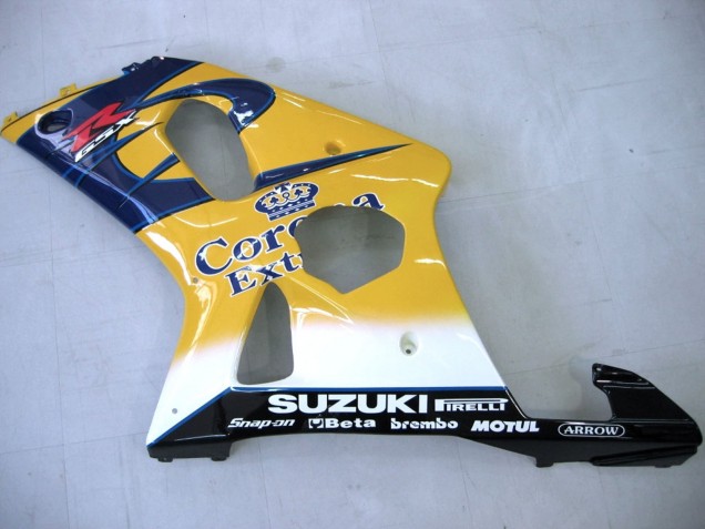 2000-2002 Suzuki GSXR1000 Motorcycle Fairings - Yellow Dark Blue White Motul Corona Canada Websites