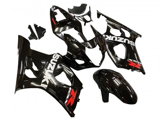 2003-2004 Suzuki GSXR 1000 Motorcycle Fairings - Glossy Black White Red Decals Canada Websites