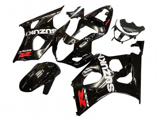 2003-2004 Suzuki GSXR 1000 Motorcycle Fairings - Glossy Black White Red Decals Canada Websites