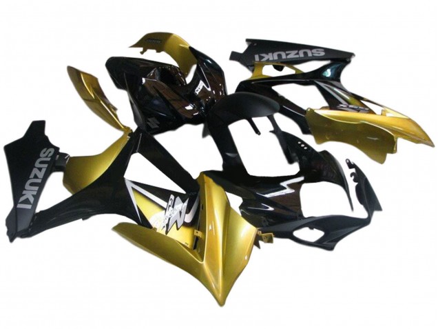2007-2008 Suzuki GSXR 1000 Motorcycle Fairings - Gold Black Silver Decal Canada Websites