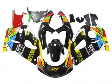 1996-2000 Suzuki GSXR 600 / GSXR 750 Motorcycle Fairings - Black Multicolor 27 Canada Websites