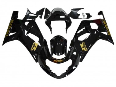 2001-2003 Suzuki GSXR 600 / GSXR 750 Motorcycle Fairings - Glossy Black Gold Decal Canada Websites