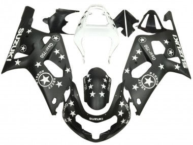 2001-2003 Suzuki GSXR 600 / GSXR 750 Motorcycle Fairings - Glossy Black White Star Canada Websites