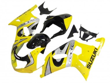 2001-2003 Suzuki GSXR 600 / GSXR 750 Motorcycle Fairing Kits - Yellow Silver Glossy Black Canada Websites