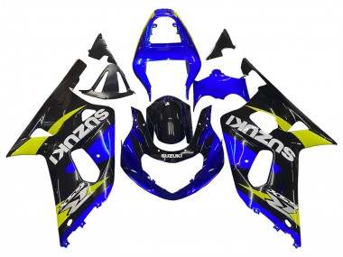 2001-2003 Suzuki GSXR 600 / GSXR 750 Motorcycle Fairings - Blue Yellow Glossy Black Canada Websites