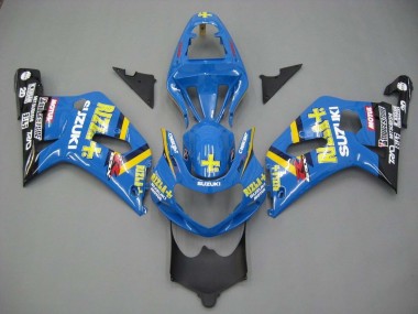 2001-2003 Suzuki GSXR 600 / GSXR 750 Motorcycle Fairings - Blue Yellow Black Motul Rizla Canada Websites