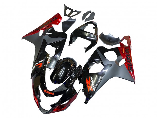 2004-2005 Suzuki GSXR 600 / GSXR 750 Motorcycle Fairings - Black Grey Red Canada Websites