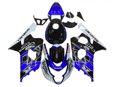 2004-2005 Suzuki GSXR 600 / GSXR 750 Motorcycle Fairing - White Blue Black Corona Motul Canada Websites