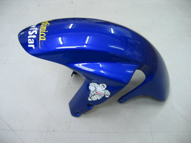 2004-2005 Suzuki GSXR 600 / GSXR 750 Motorcycle Fairings - Blue White Yellow Green Telefumica Motul MoviStar Canada Websites