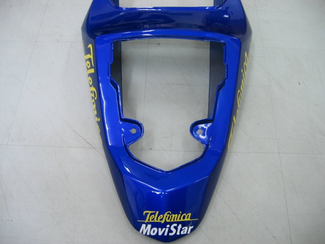 2004-2005 Suzuki GSXR 600 / GSXR 750 Motorcycle Fairings - Blue White Yellow Green Telefumica Motul MoviStar Canada Websites