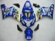 2004-2005 Suzuki GSXR 600 / GSXR 750 Motorcycle Fairings - Blue White Yellow Green Telefumica Motul MoviStar Canada Websites