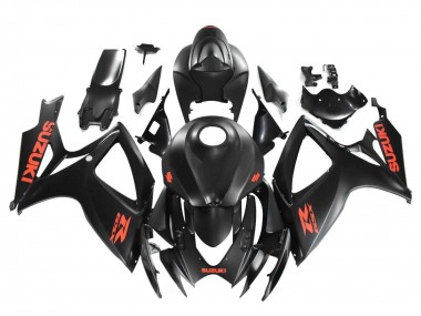 2004-2005 Suzuki GSXR 600 / GSXR 750 Motorcycle Fairings - Matte Black Red Decal Canada Websites
