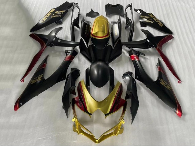 2006-2007 Suzuki GSXR 600 / GSXR 750 Motorcycle Fairings - Gold Matte Black Red Canada Websites