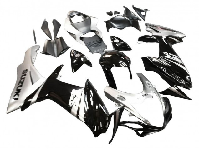 2011-2024 Suzuki GSXR 600 / GSXR 750 Motorcycle Fairing - Glossy Black Silver Canada Websites
