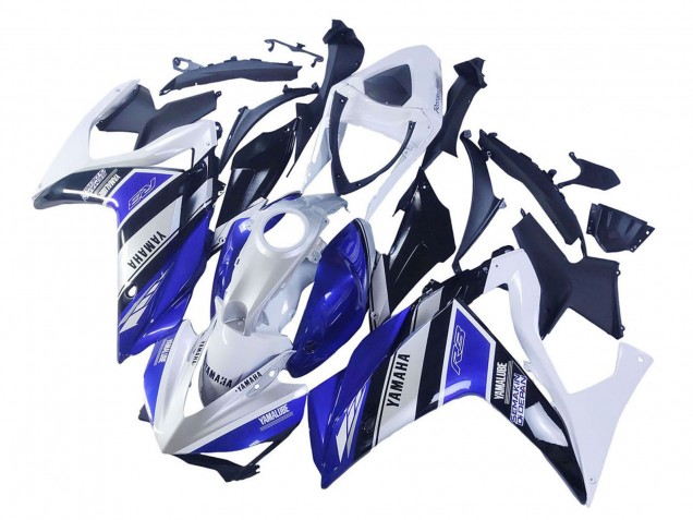 2015-2018 Yamaha YZF R3/R25 Motorcycle Fairings - White Blue Black Yamalube Canada Websites