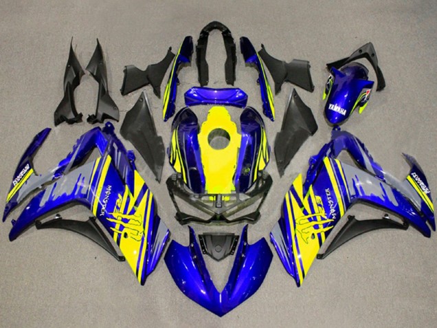 2015-2018 Yamaha YZF R3/R25 Motorcycle Fairing - Yellow Blue Black Monster Canada Websites