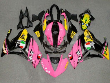 2015-2018 Yamaha YZF R3/R25 Motorcycle Fairings - Pink Yellow Black Shark 46 Canada Websites