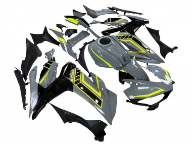 2015-2018 Yamaha YZF R3/R25 Motorcycle Fairings - Nardo Grey Neon Yellow Black Canada Websites