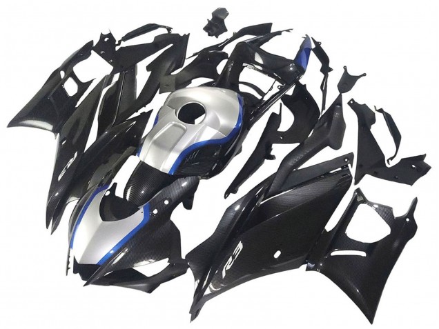 2022-2024 Yamaha YZF R3/R25 Motorcycle Fairings - Black Carbon Fiber Style Silver Blue Canada Websites