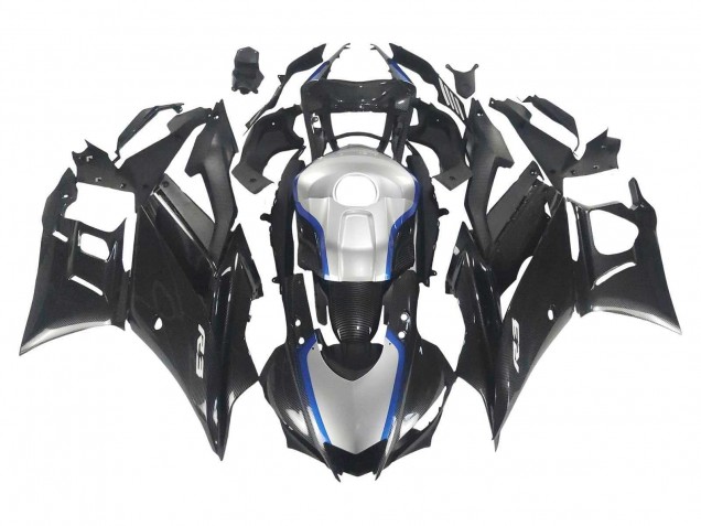 2022-2024 Yamaha YZF R3/R25 Motorcycle Fairings - Black Carbon Fiber Style Silver Blue Canada Websites