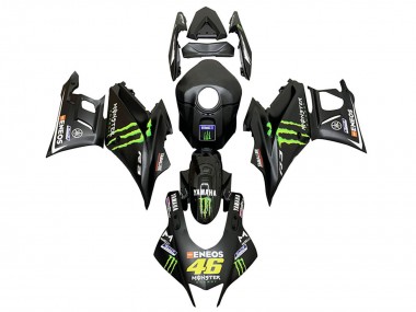 2022-2024 Yamaha YZF R3/R25 Motorcycle Fairings - Black Green Monster ENEOS 46 Canada Websites