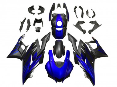 2022-2024 Yamaha YZF R3/R25 Motorcycle Fairings - Blue Matte Black Canada Websites