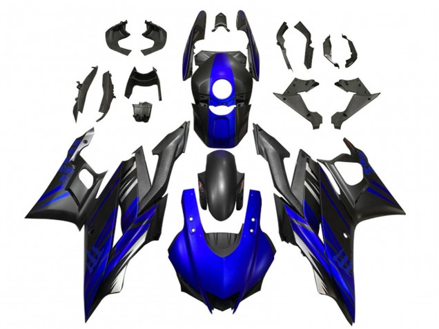 2022-2024 Yamaha YZF R3/R25 Motorcycle Fairings - Blue Matte Black Canada Websites