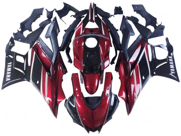 2022-2024 Yamaha YZF R3/R25 Motorcycle Fairing - Red White Glossy Black Canada Websites