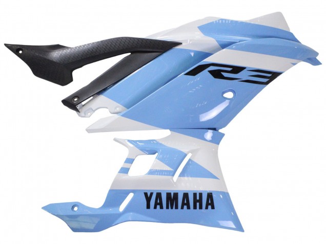 2022-2024 Yamaha YZF R3/R25 Motorcycle Fairings - White Light Blue Canada Websites