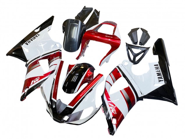 2000-2001 Yamaha YZF 1000 R1 Motorcycle Fairing - Red White Glossy Black Canada Websites