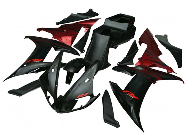 2002-2003 Yamaha YZF 1000 R1 Motorcycle Fairings - Red Black Flame Canada Websites