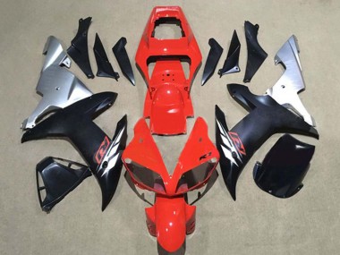 2002-2003 Yamaha YZF 1000 R1 Motorcycle Fairings - Red Silver Matte Black Canada Websites